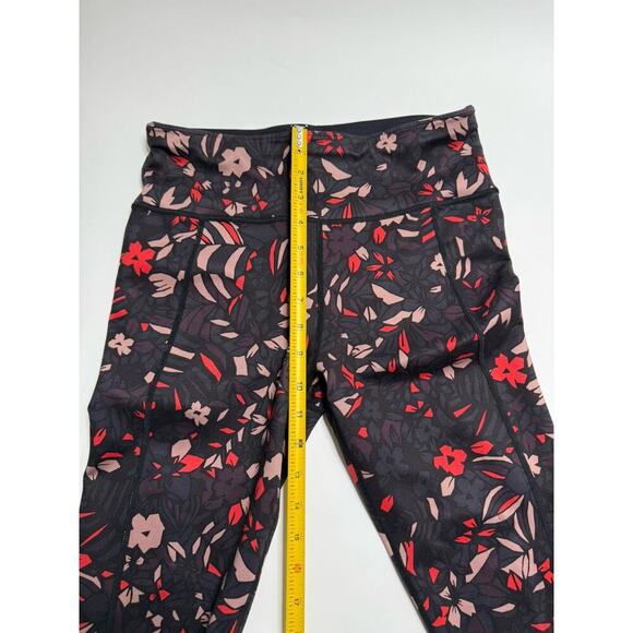 Sweaty Betty Reversible Leggings S/M All Over Floral Solid Black, Or red/purple - Picture 6 of 11